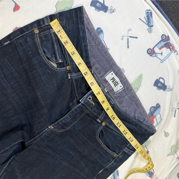 PAIGE Dark Blue Flare Jeans - Picture 7 of 17